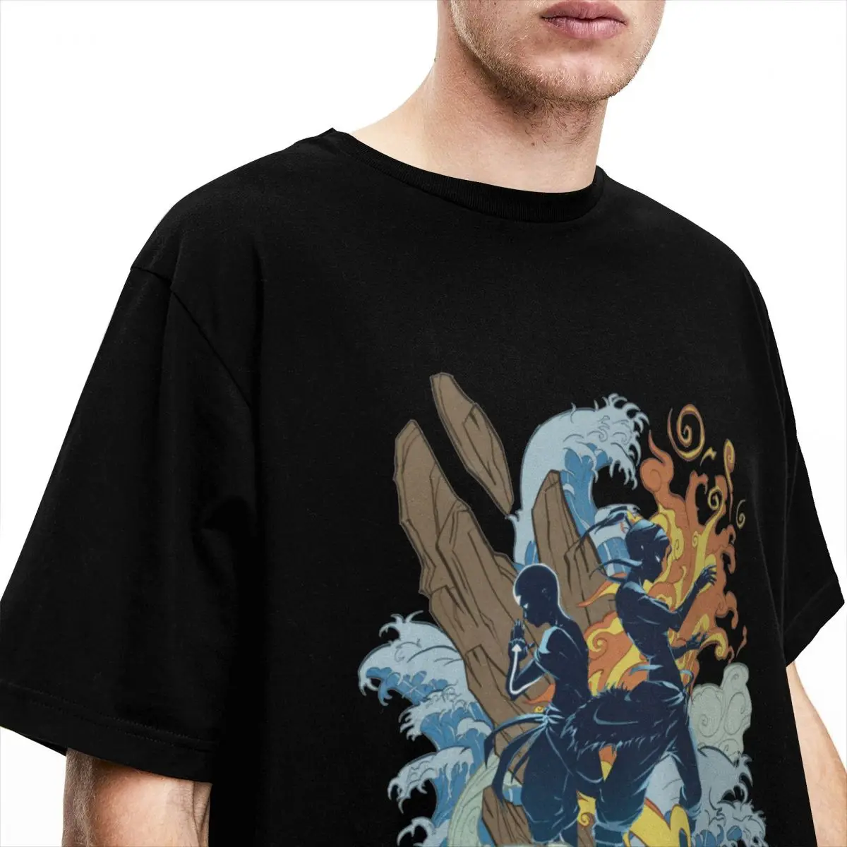 Last Airbender Avatar Korra Aang Katara Accessories Shirt Men Women Novelty Pure Cotton Tee Shirt Round Collar Plus Size Clothes