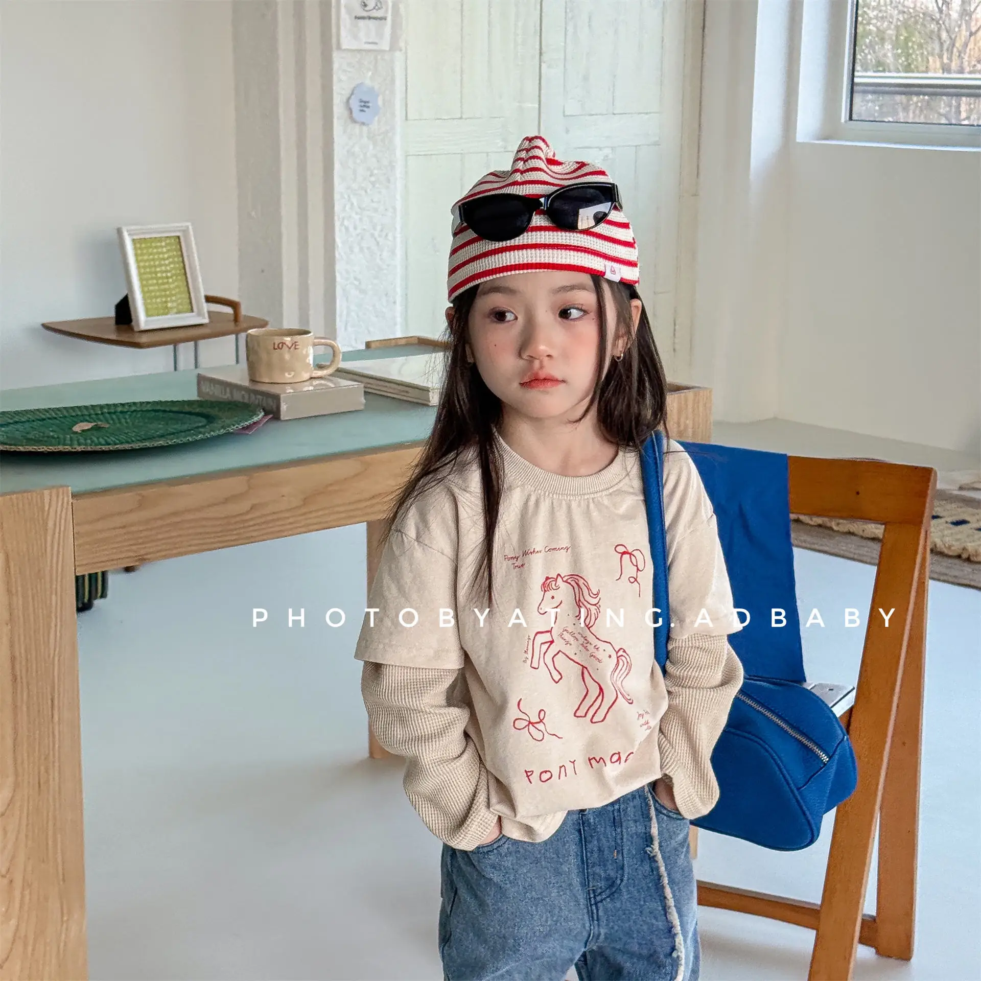 

2026 Spring New Children Fake Two Base Shirts Boys Girls Long Sleeve T Shirts Baby Cotton Tee Kids Casual Tops Infant Clothes