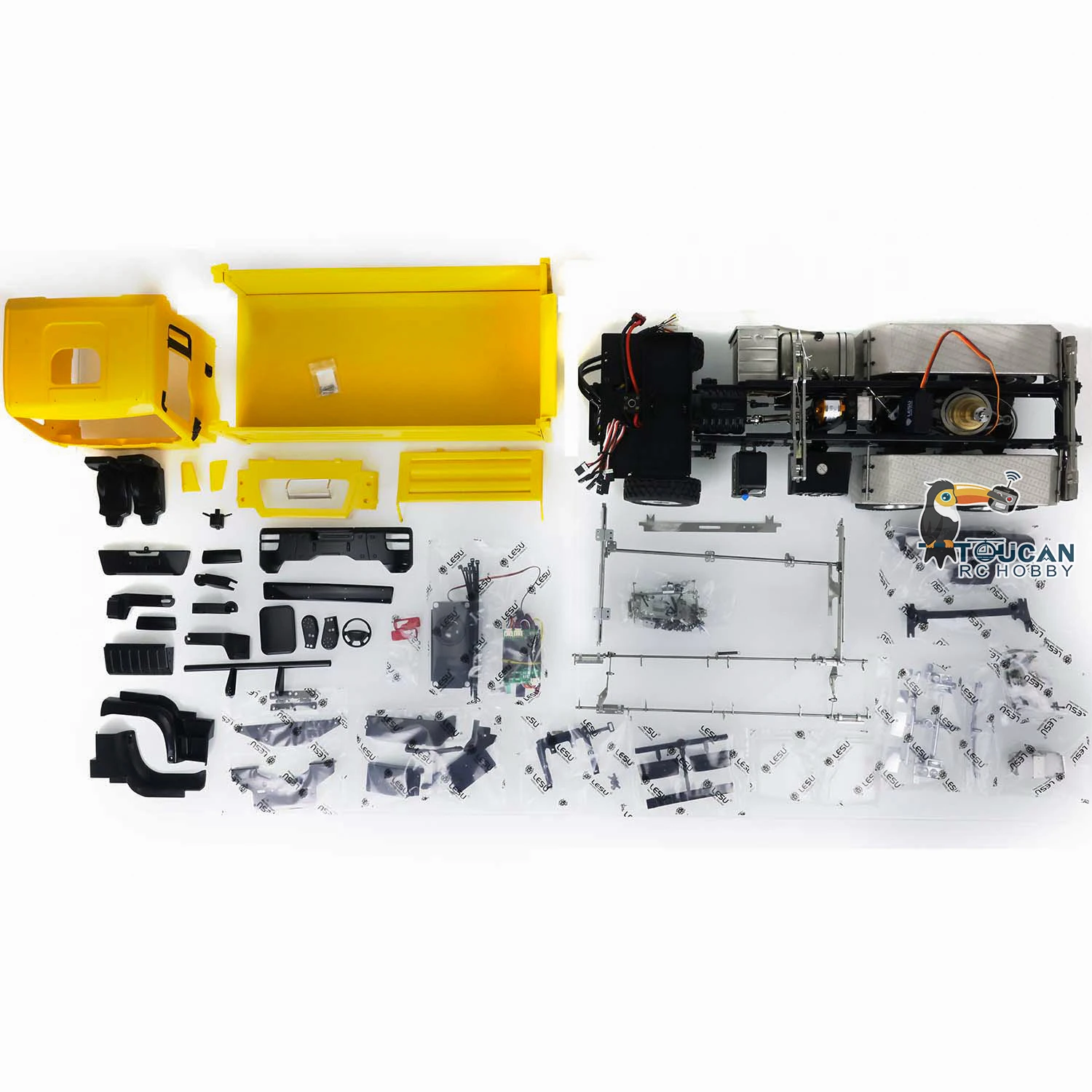 

6*6 LESU RC Hydraulic Dump Truck RTR OR KIT 1/14 Remote Control Metal Dumper Vehicle TGS 3-way Tipper Car Model Light RC Toys