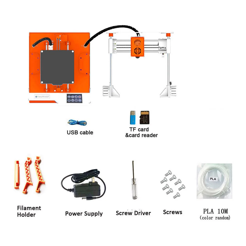 ماكينة الطباعة المكتبية easytree K6 FDM ، طابعة ثلاثية الأبعاد ، FDM ، حجم الطباعة مع تحكم بشاشة تعمل باللمس ، بطاقة TF ، USB ، 100x100x100mm