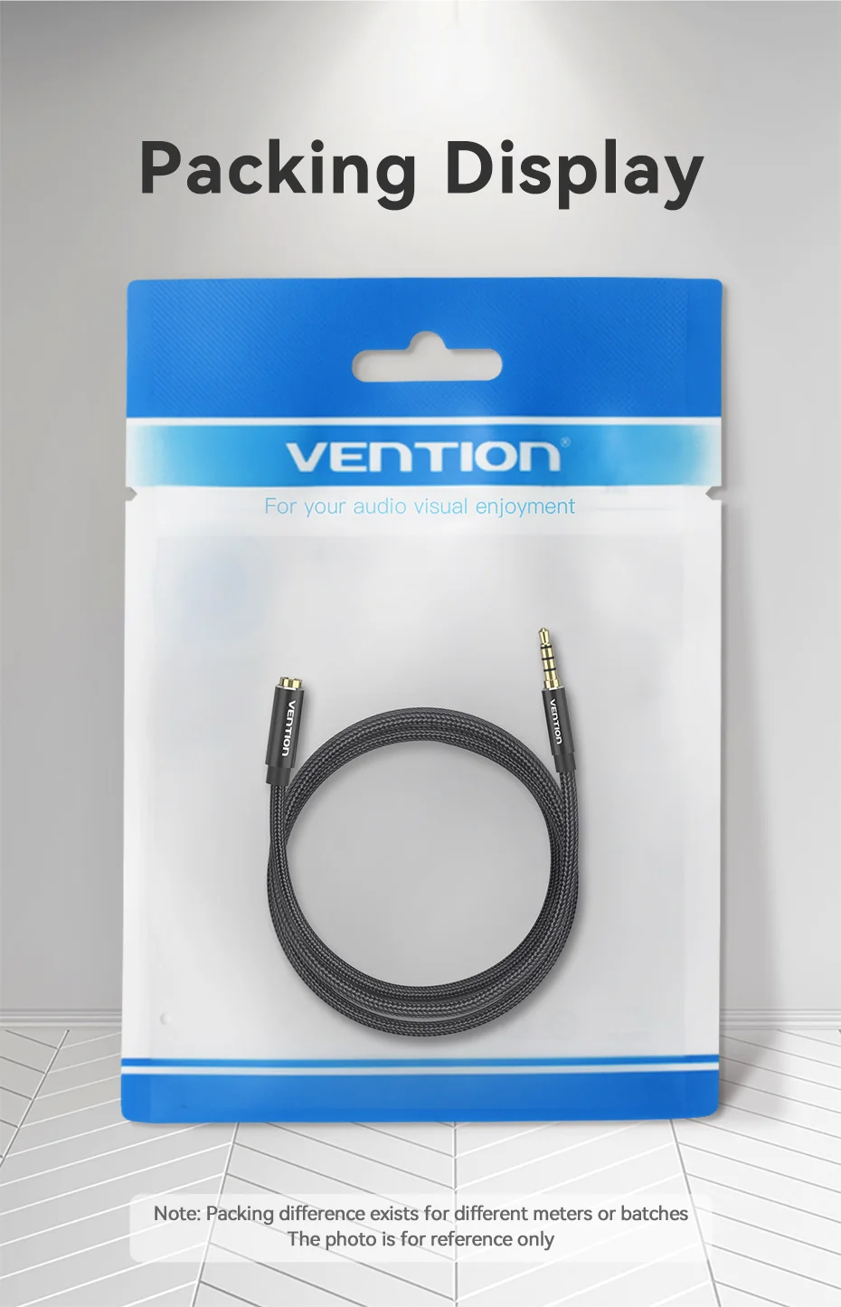 Vention 3,5 mm Stecker auf Buchse Verlängerungskabel Jack 3,5 Aux-Kabel für Auto Laptop Mini PC TV Stereo Audio Kopfhörer Lautsprecherkabel – Detail 12
