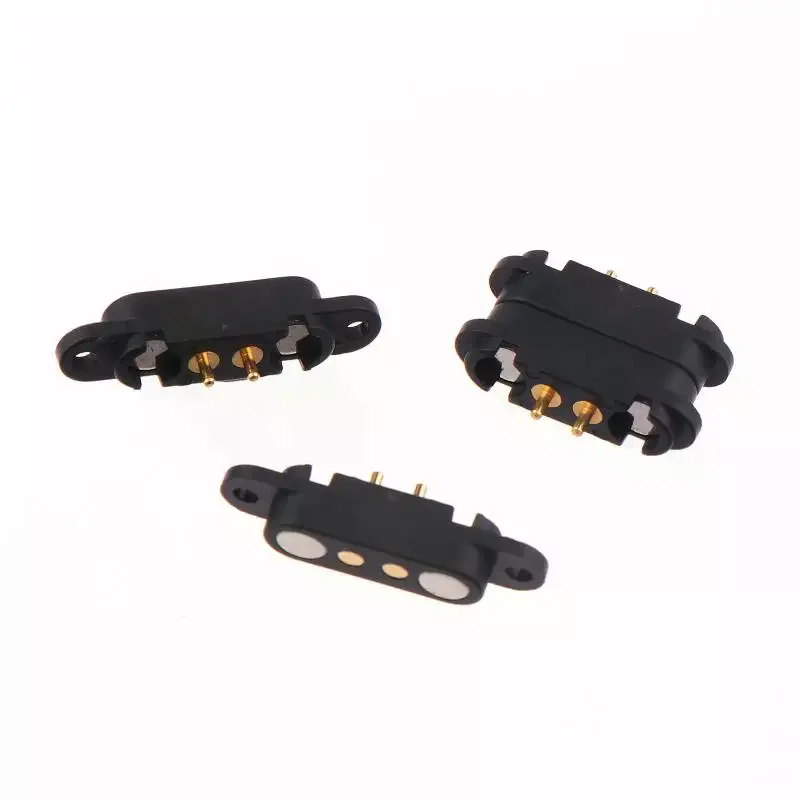 1 Pair 2 Pole Male Female 2A Waterproof Magnetic Pogo Pin Connector 2.54mm Spring Fast Charging DC Power Socket 2Pin