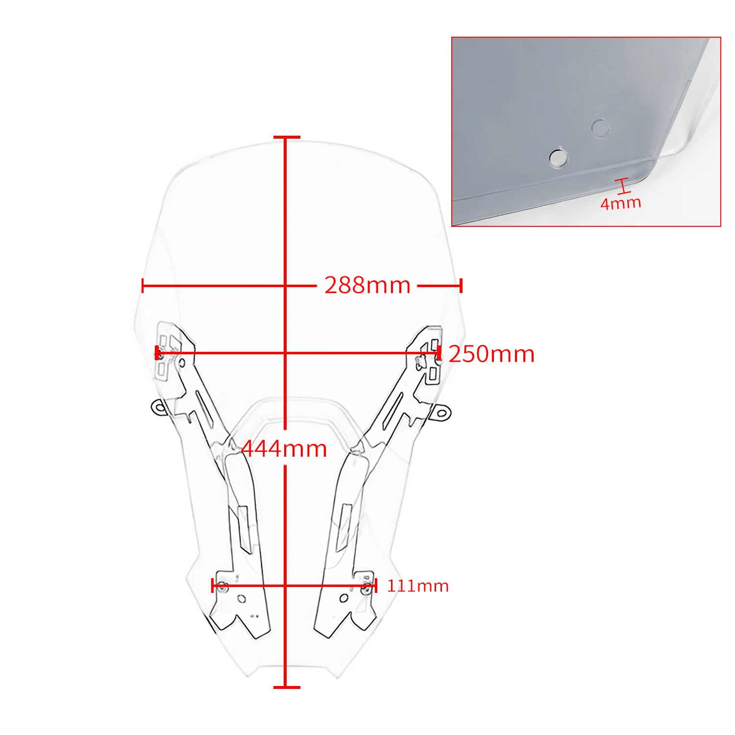 WOLFLINE Motorcycle Windscreen For Honda CRF1100L Africa Twin Adventure Sport 2020-2022 Front Sport Touring Windshield Accessory