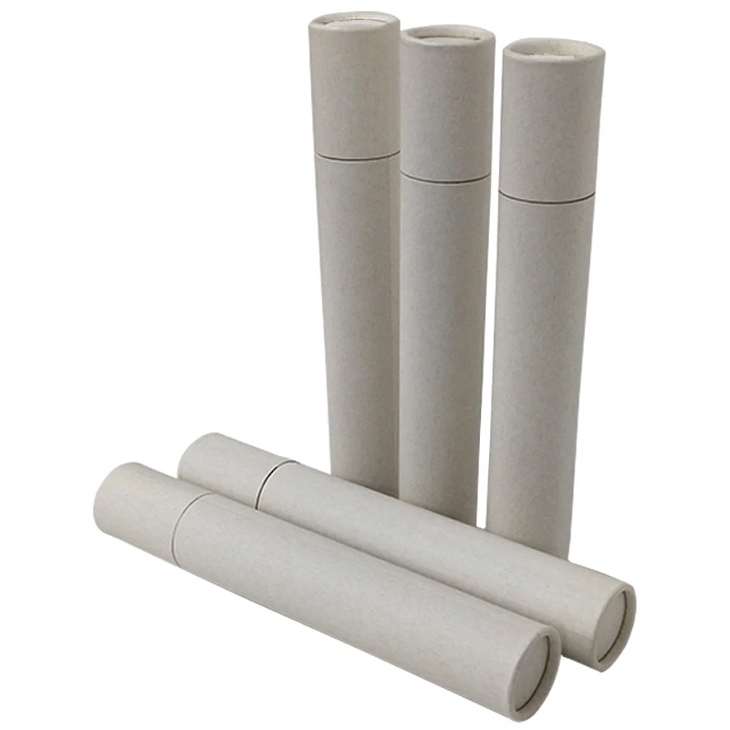 

10 шт. круглых картонных тубусов из крафт-картона для доставки картин и постеров, индивидуальный размер, почтовая упаковка