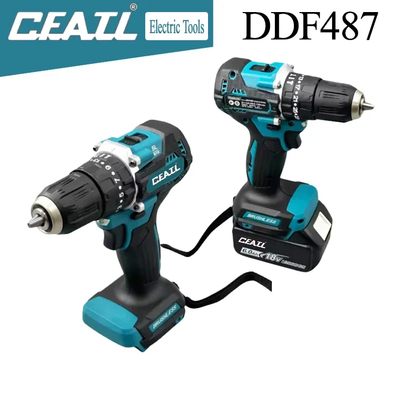 

18V CFATL DDF487 Cordless Driver Drill Brushless Electric Impact Screwdriver Rechargeable Power Tool For Makita 18v Battery