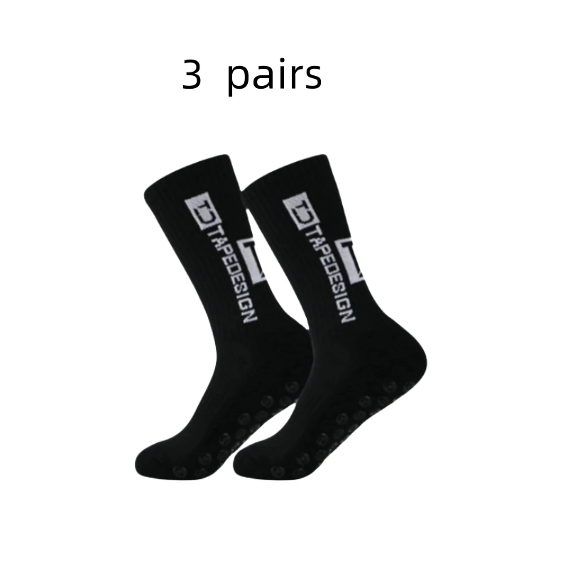 3 Pairs New Anti Slip Football Socks For Men\'s Outdoor Sports Grip Football Socks 39-45