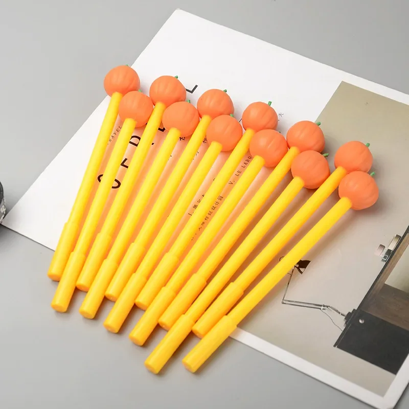 

50PCS Creative Pumpkin Head Gel Pens Pumpkin Sign Pen Office Stationery Kawaii School Supplies
