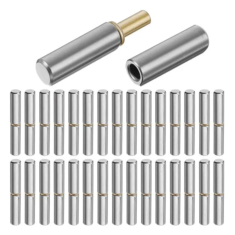 20 Pack Weld On Bullet Hinges Weld On Detachable Gate Door Hinge For Swing Door Trailer Ramp For Metal Swing Door, Trailer Ramp-