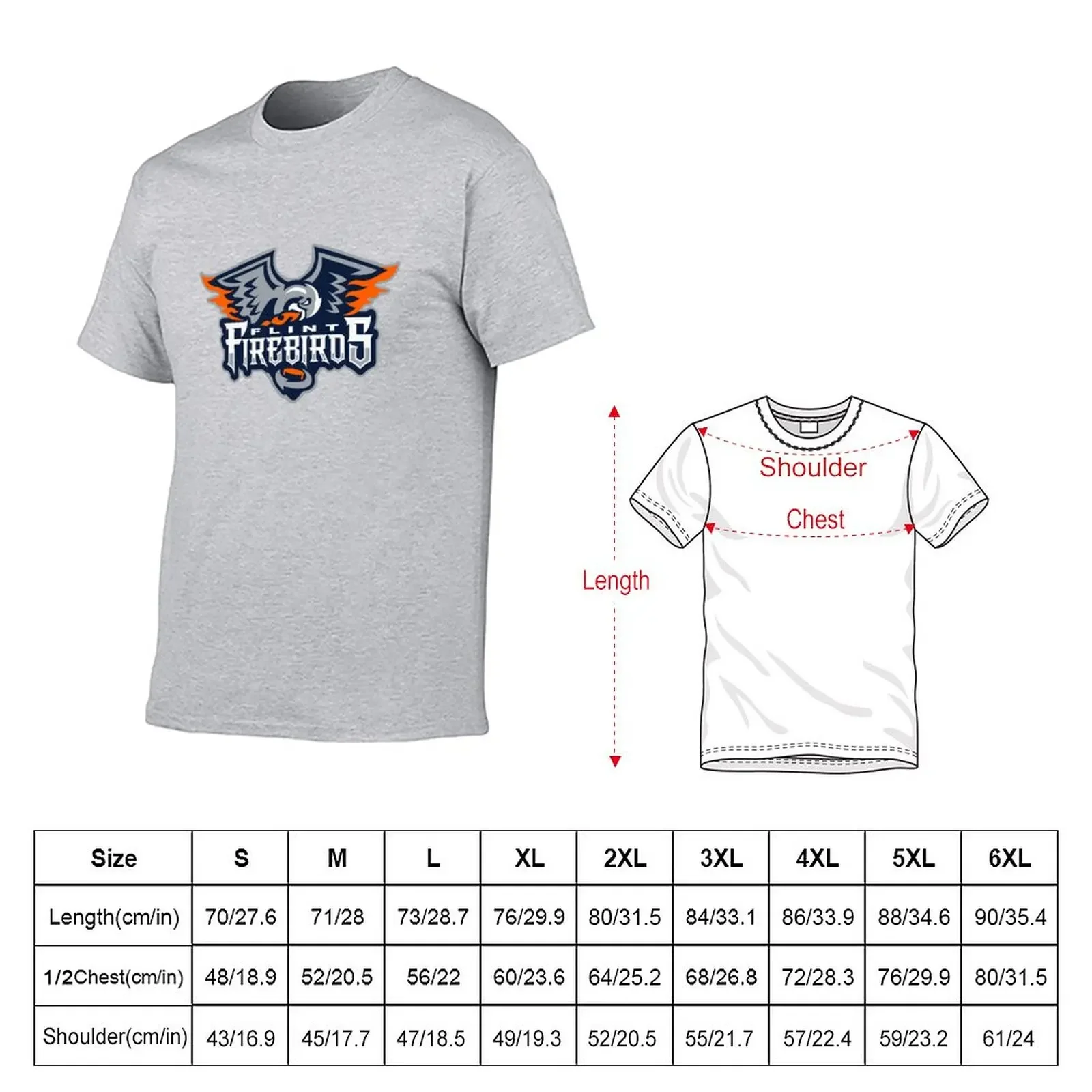 Flint Firebirds Hockey T-Shirt blacks animal prinfor boys plus size tops mens cotton t shirts