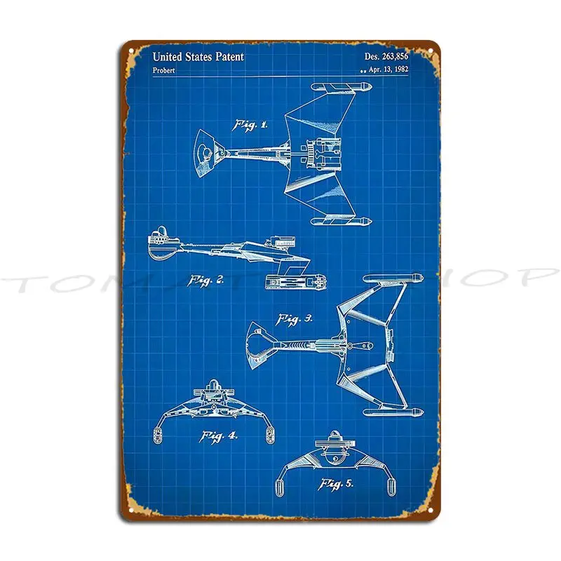 Wing Blue Print Metal Gear Solid Rex Interstellar Blueprints  Metal Sign Cinema Bar Decoration Character  Tin Sign Poster