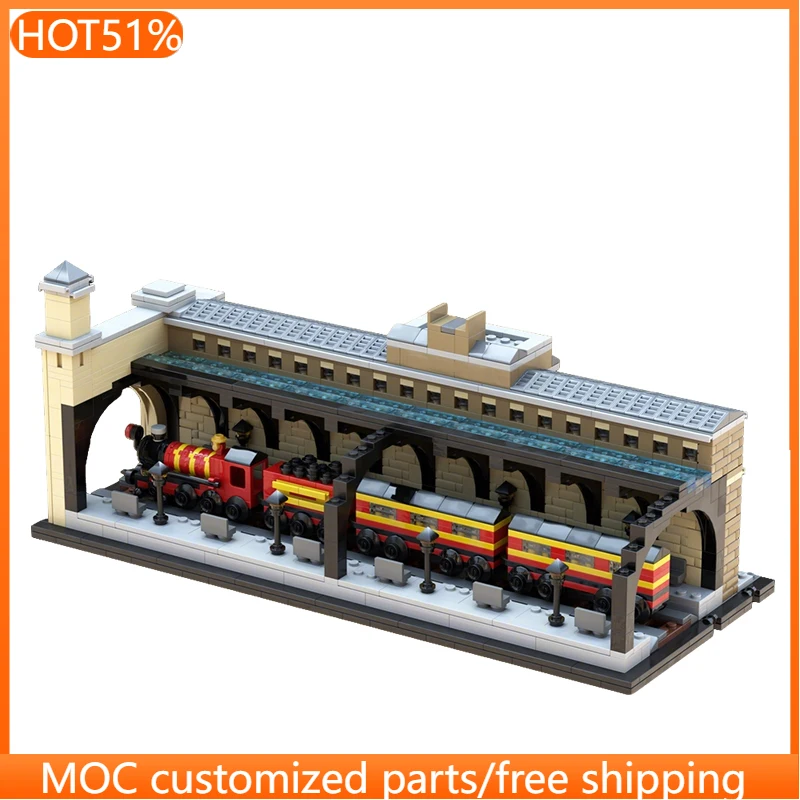 1919-teiliges Konstruktions-Mini-Kreuzstations-MOC-Set, Anpassbare Modulare Bausteine, Kreatives Design für Kinder, Einfaches DIY-Festivalspielzeug-Geschenk