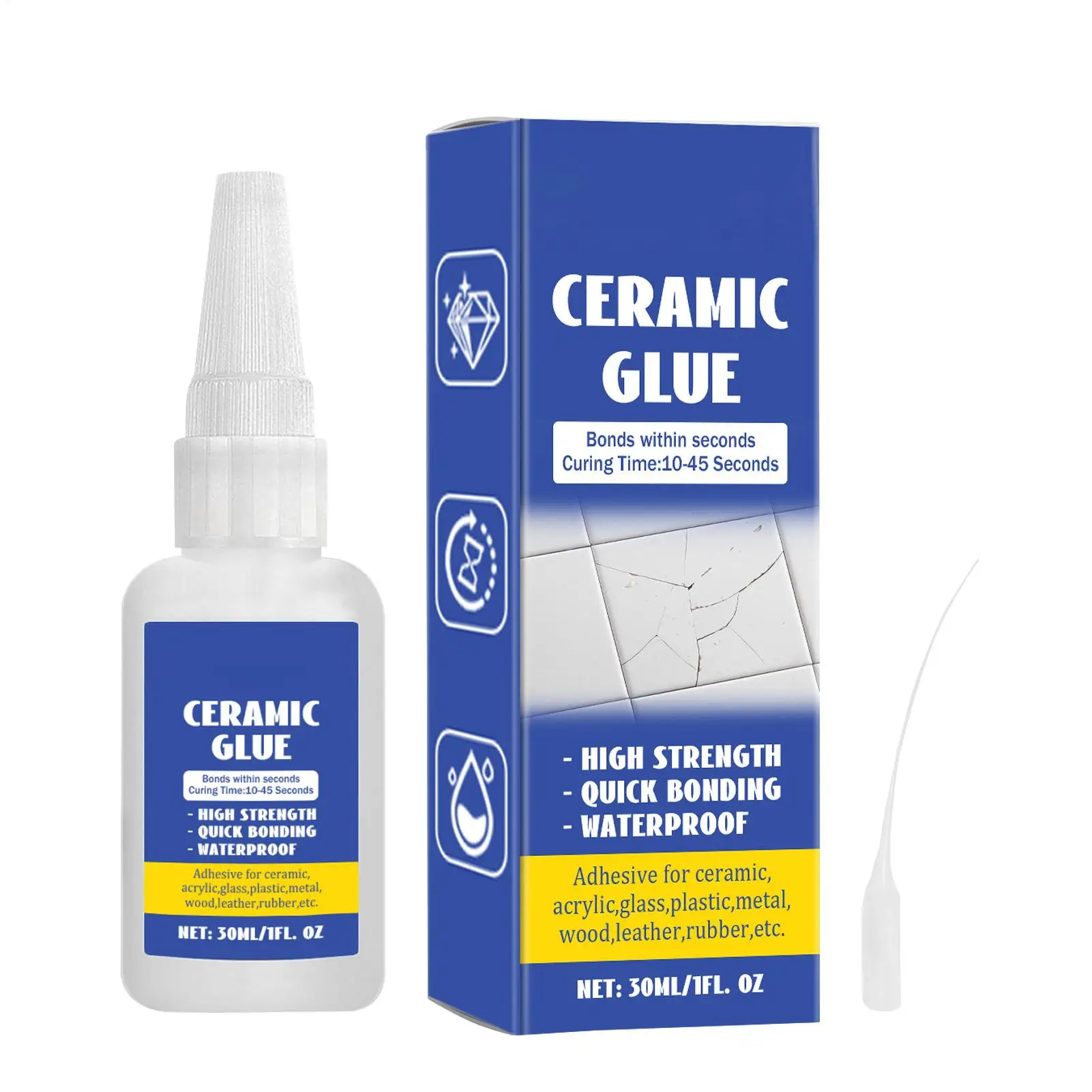 30ml Ceramic Repair Glue Waterproof Glass Glue Ceramic Glue Pottery Glue Crafts Strong Adhesive Clear Glue for Pottery Porcelain