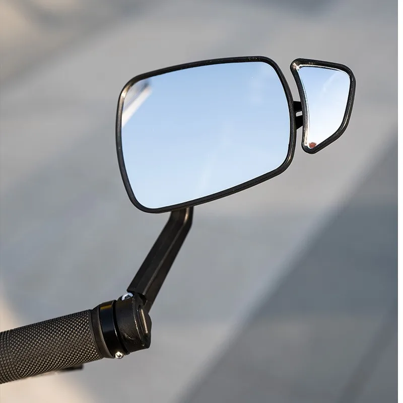 Mountain Bike Handlebar End Rearview Mirror Adjustable Wide-Angle Convex Cycling Mirror Bar-End Insert Bicycle Safety MTB Part
