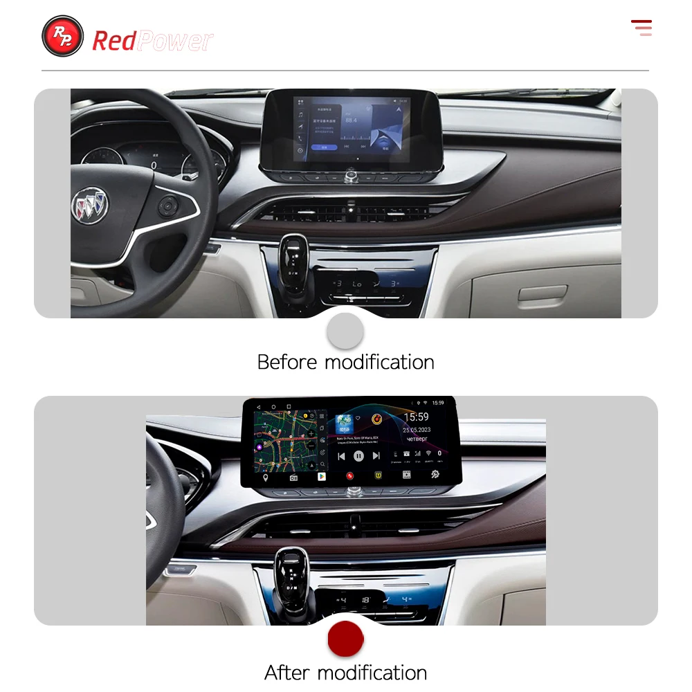 Redpower 12.3 inch Car Radio for Buick GL8 2020-2022 Multimedia Player Screen GPS Android 10 Navigation CarPlay DSP