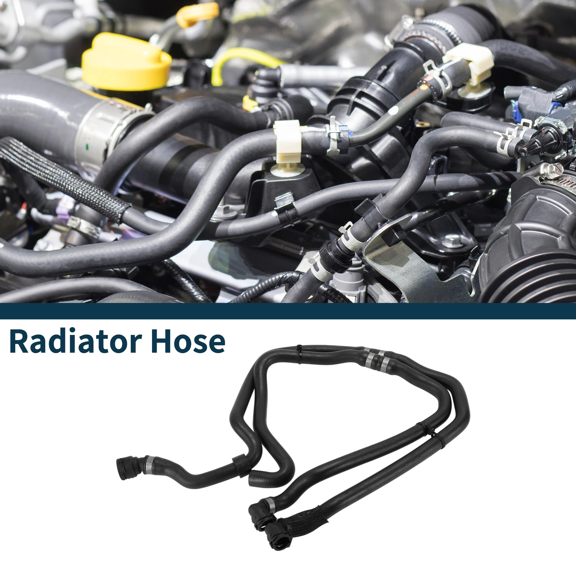 

Шланг радиатора Motoforti, шланг отопителя No 17123448462 для BMW X3 06-10, резиновый верхний шланг, черный, 1 шт.