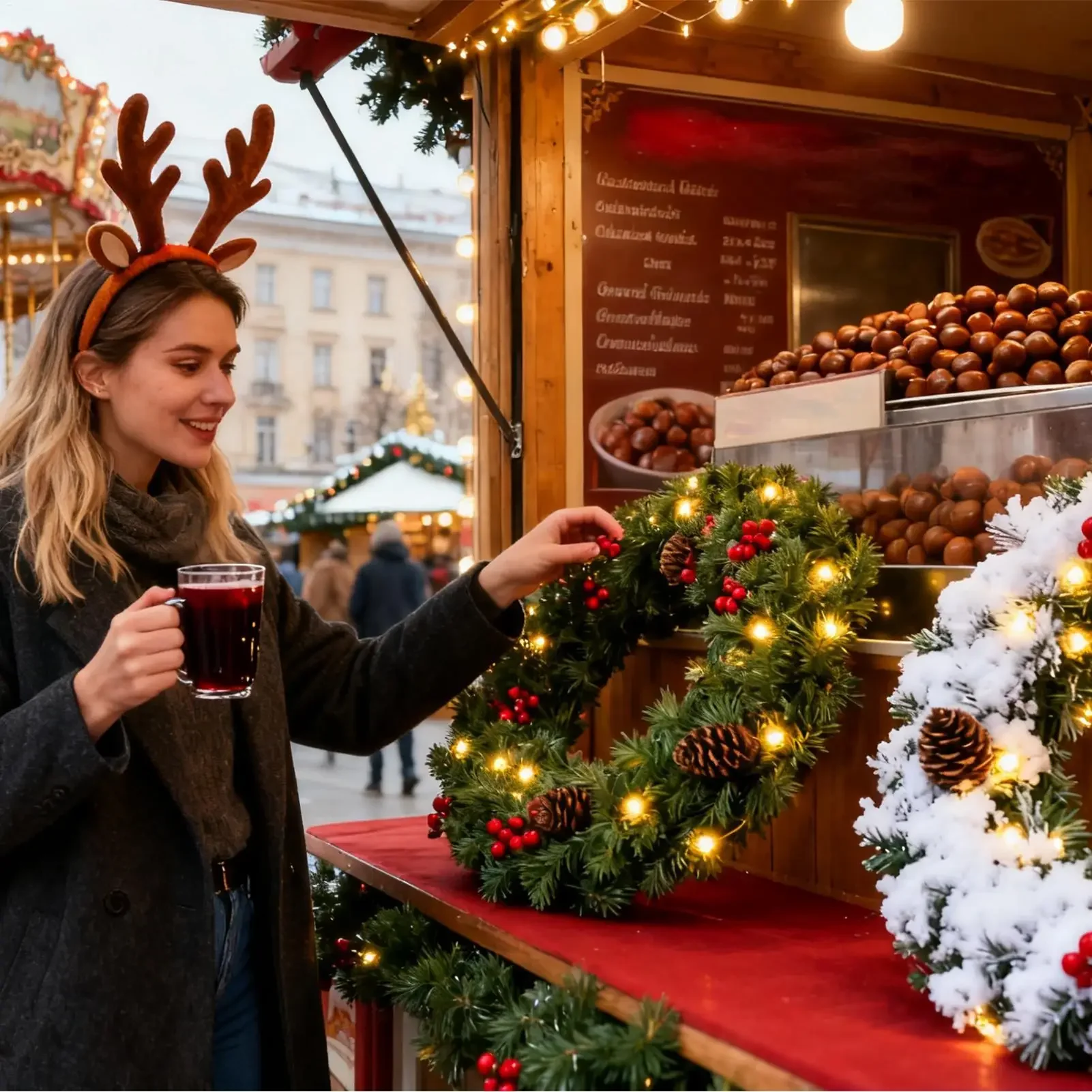 

18 Inch Christmas Wreath Artificial Garland With Hook Pine Cone Berry Outdoor Christmas Wreath With Lights For Home Decoration