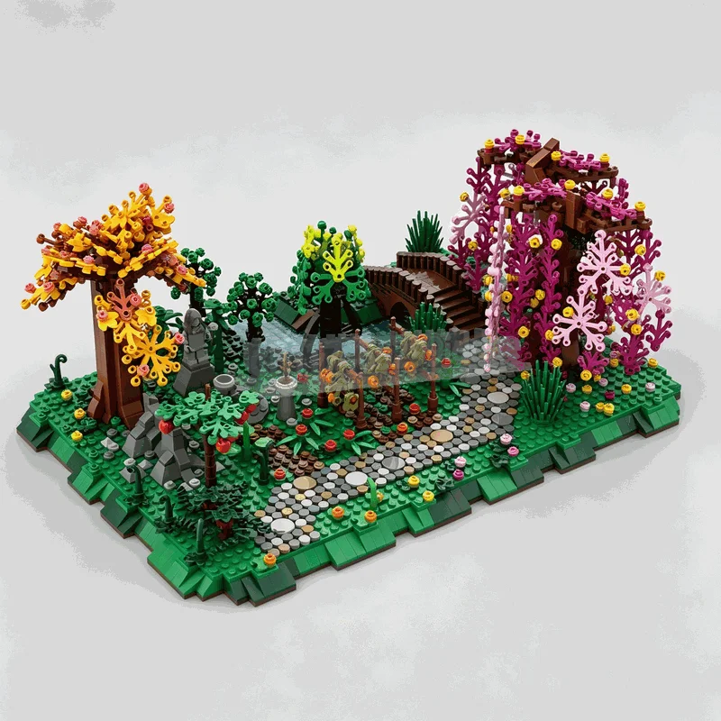2072 PCS Modify Druid Grove Fantasy Forest MOC Nature Scene Model Custom Puzzle Botanical Garden Assembly Building Blocks Gift