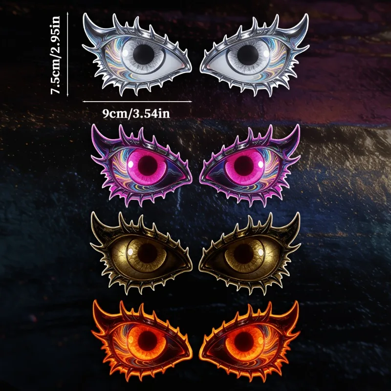 Gothic Eye 2D Vinyl Sticker, Waterproof Self-adhesive Decal for Car Headlight, Motorcycle, Laptop