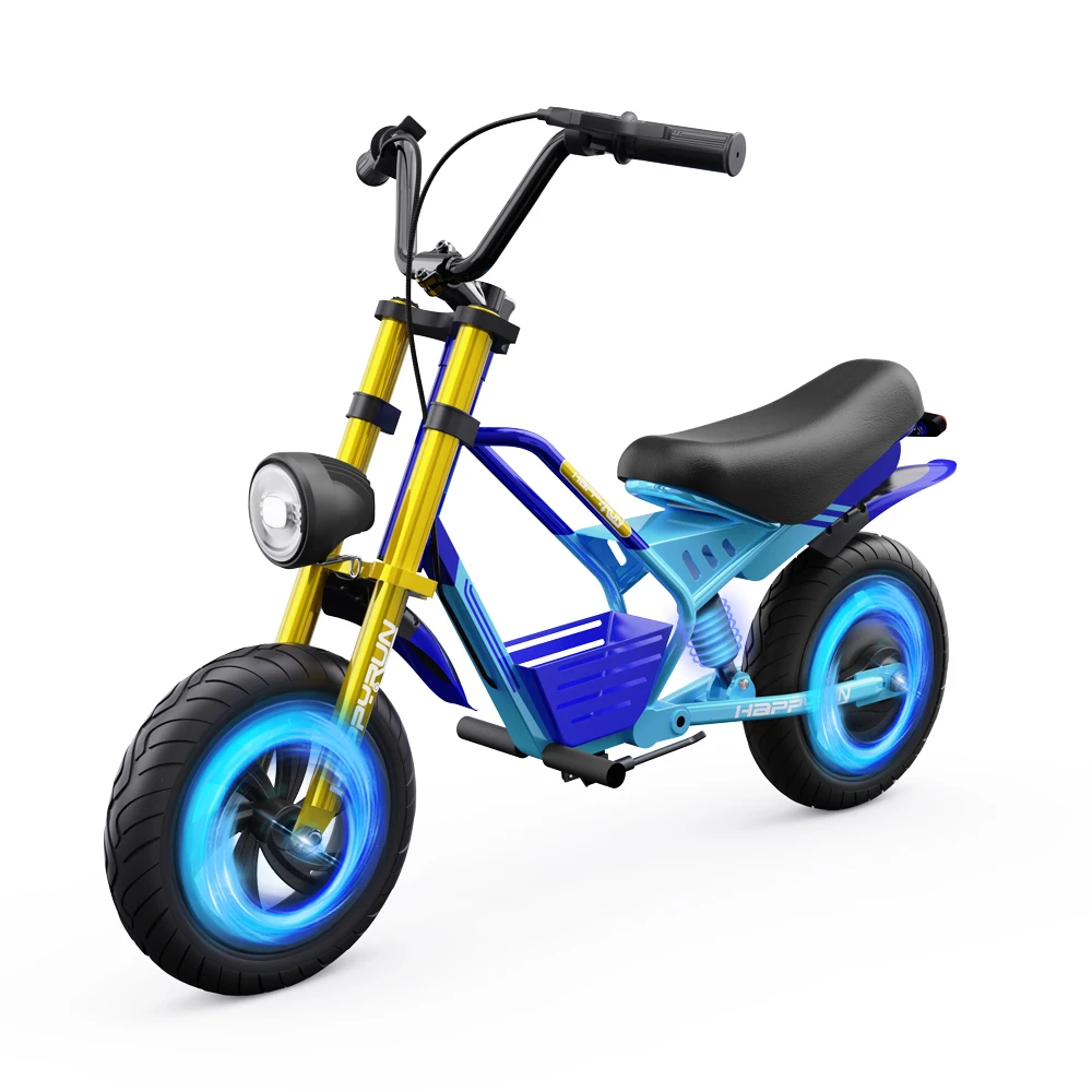 20'' 10MPH Kids Motorcycle Electric Motorbike Ride On Toy 300W Motor 24V LED Lights 5-13 Years Old Kids Electric Bicycle