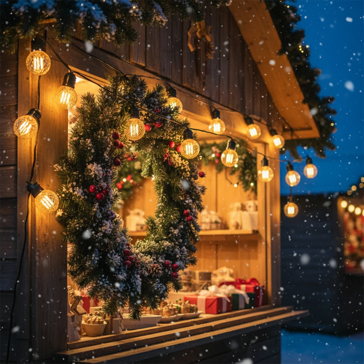 E27 220v 1w G40 Led Filament Light Bulbs For String Lights Replacement Bulb Warm White Retro Globe Edison Screw Decorative 2200k