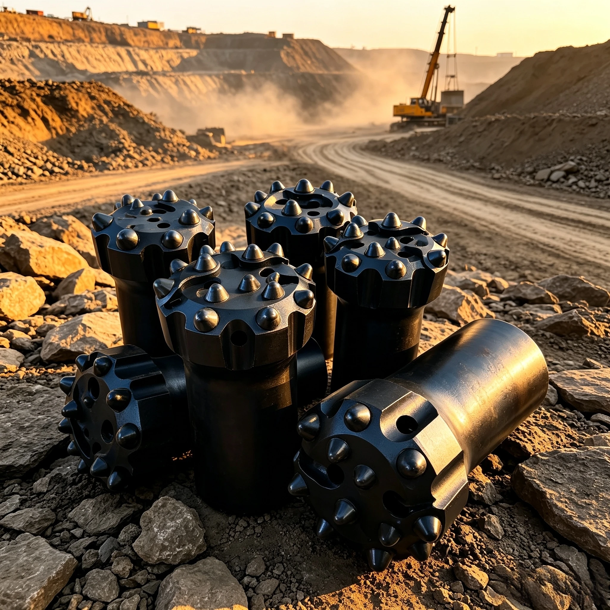 Wear Resistant Forged Five-tooth Design Threaded Drill Bit for Hard Rock Mining and Blast Hole Drilling Tools