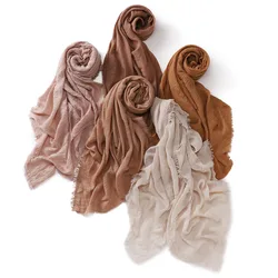 Cotton Linen Long Scarf For Women Girls Students New Autumn Winter Solid Color Scarves Soft Viscose Shawl Female Wrap Shawls