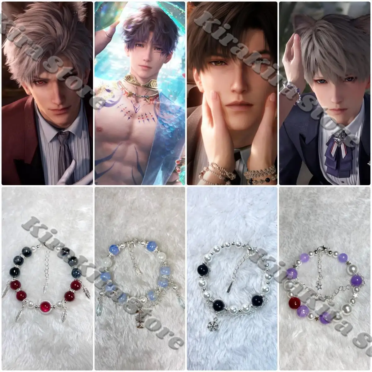 

Zayne Bracelet Love and Deepspace Rafayel Beading Bangle Sylus Hand Chain Series Xavier Anime Cosplay Christmas Gifts Adorn