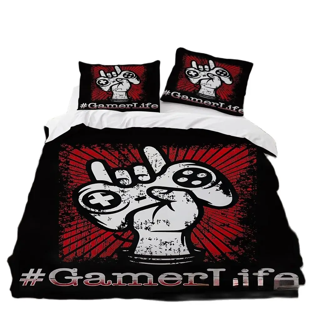 Children Gaming Quilt Cover Teenagers Boys Gamer Bedding Set room Decoration Holiday Gifts 3D Print Popular Gamer Duvet Cover