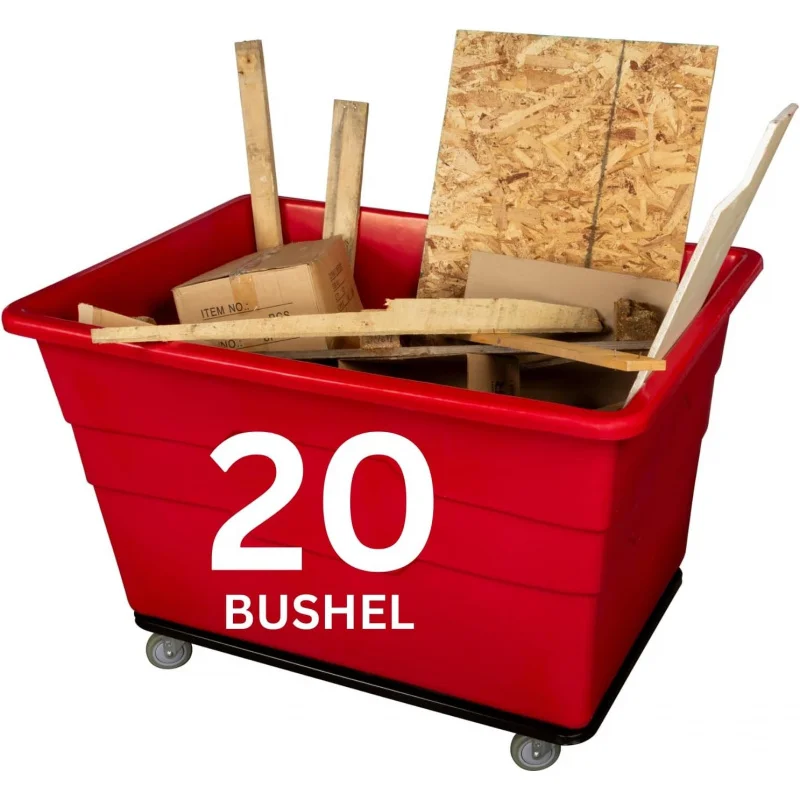 

2026 New：Commercial 20 Bushel Utility with Steel Base, Poly Box Basket Truck, Laundry Cart, and Rolling Trash Bi