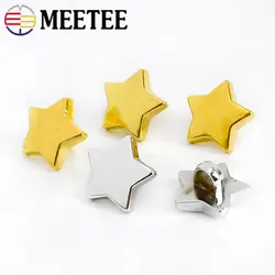 50/100Pcs 15mm High Quality PUV Stars Plastic Buttons Gold/silver Pentacle Button Shirt Clothes Jeans Decorative DIY Accessories