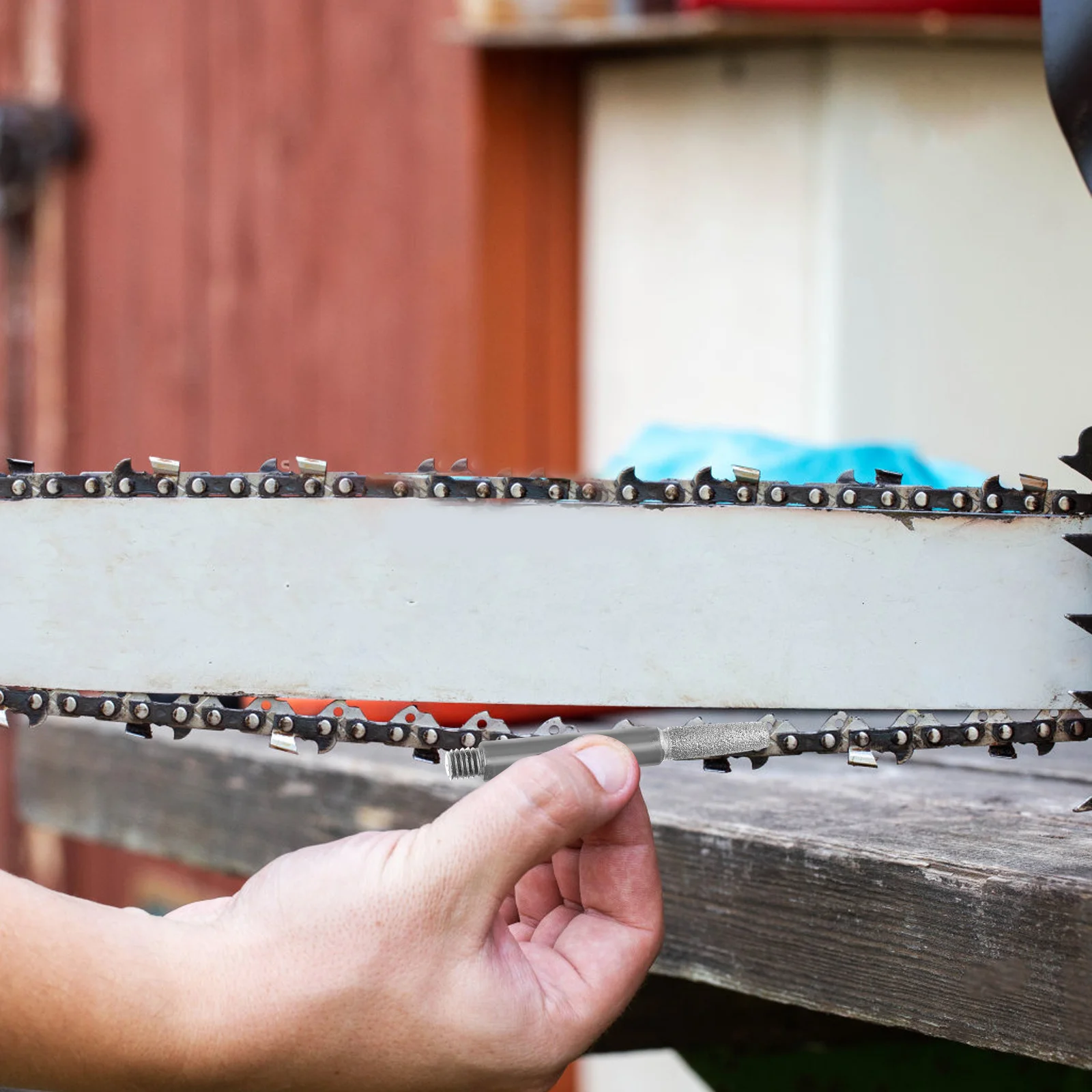 

12Pcs Chainsaw Sharpening Bits High Hardness 4mm 4.8mm 5.5mm Chainsaw Sharpener Burrs Durable Grinding Stones Kit