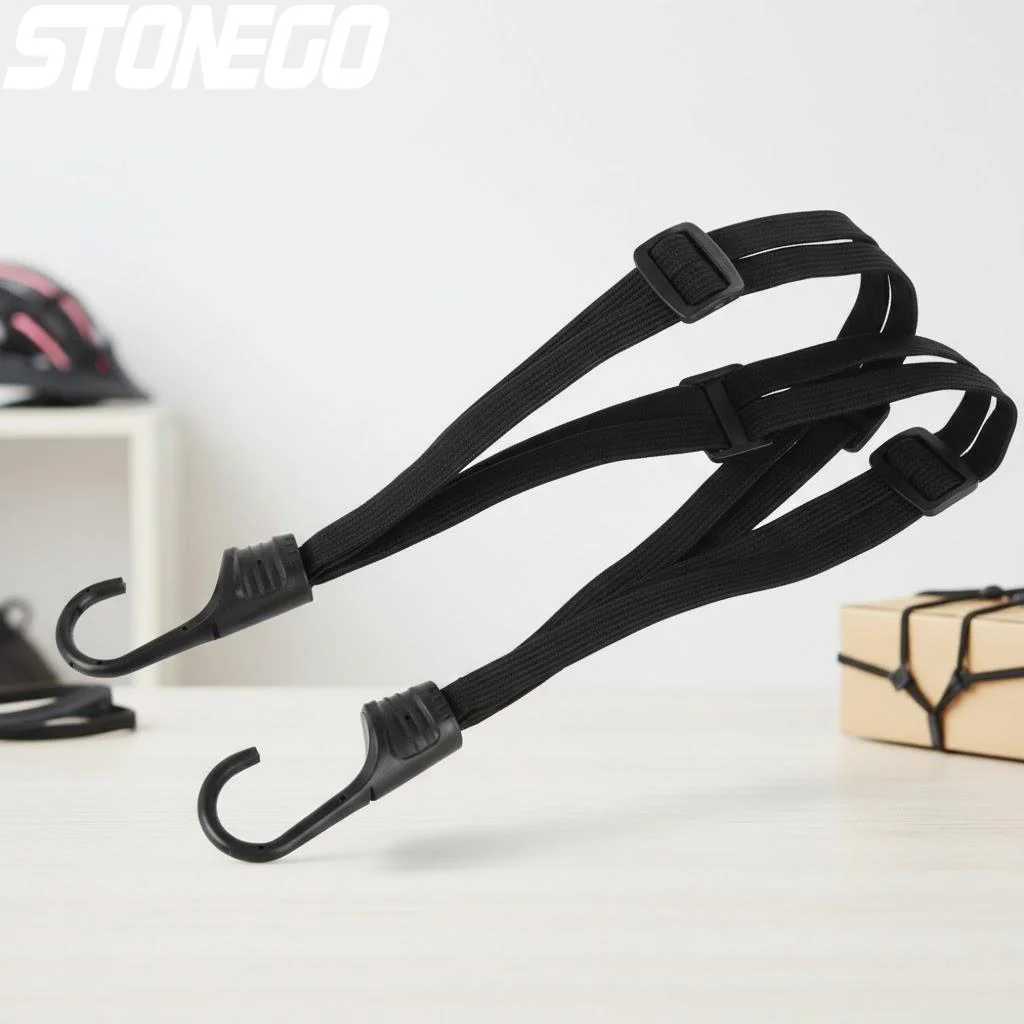 

Retractable Motorcycle Helmet Strap 60CM Elastic Rope Hooks Luggage Net Accessories for Motorbike Touring Travel Camping Gear