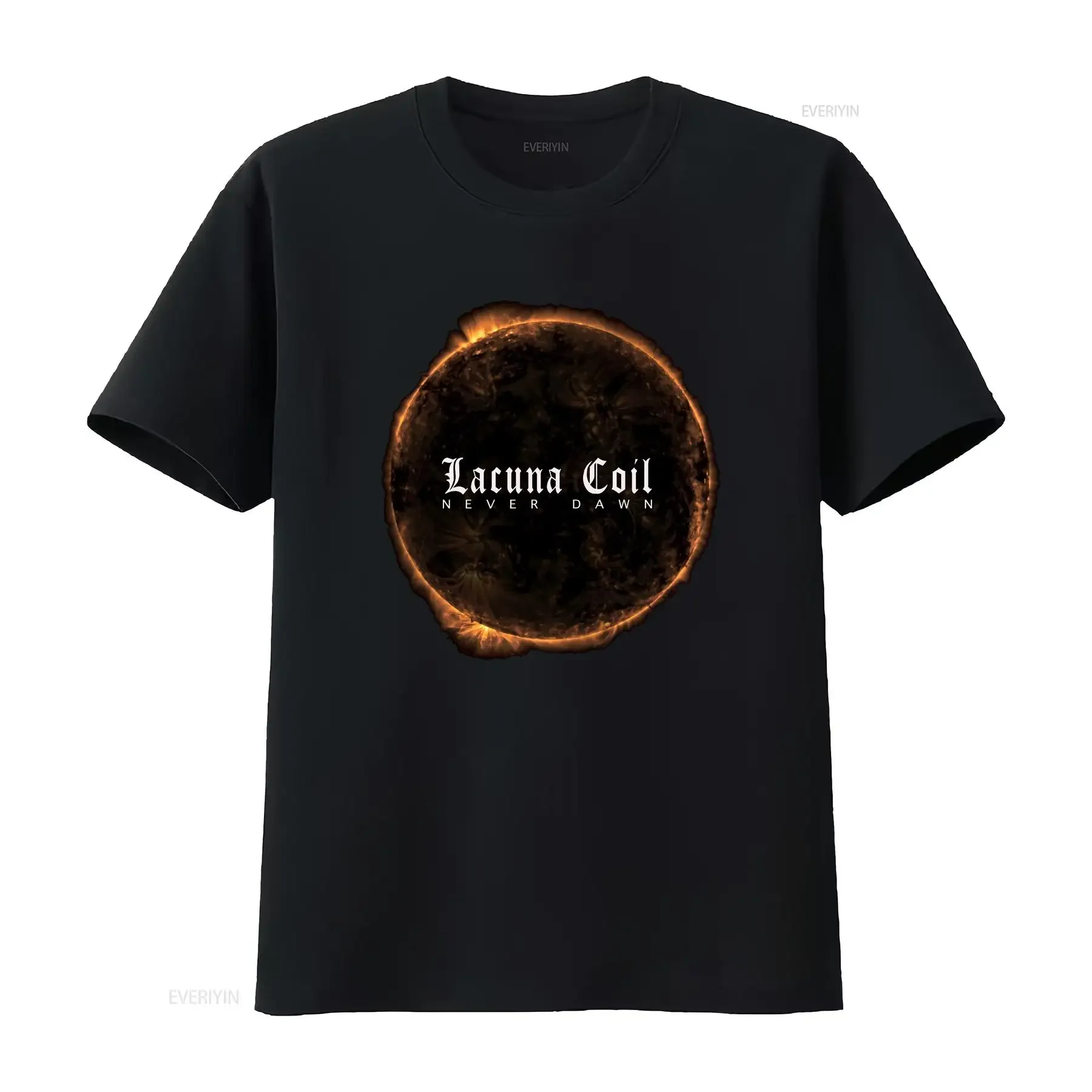 

Lacuna Coil Never Dawn T-Shirt Short Sleeve Cotton Black Men S to 2345XL MD1285 vintage Washed Soft Slightly Comfortable Casual