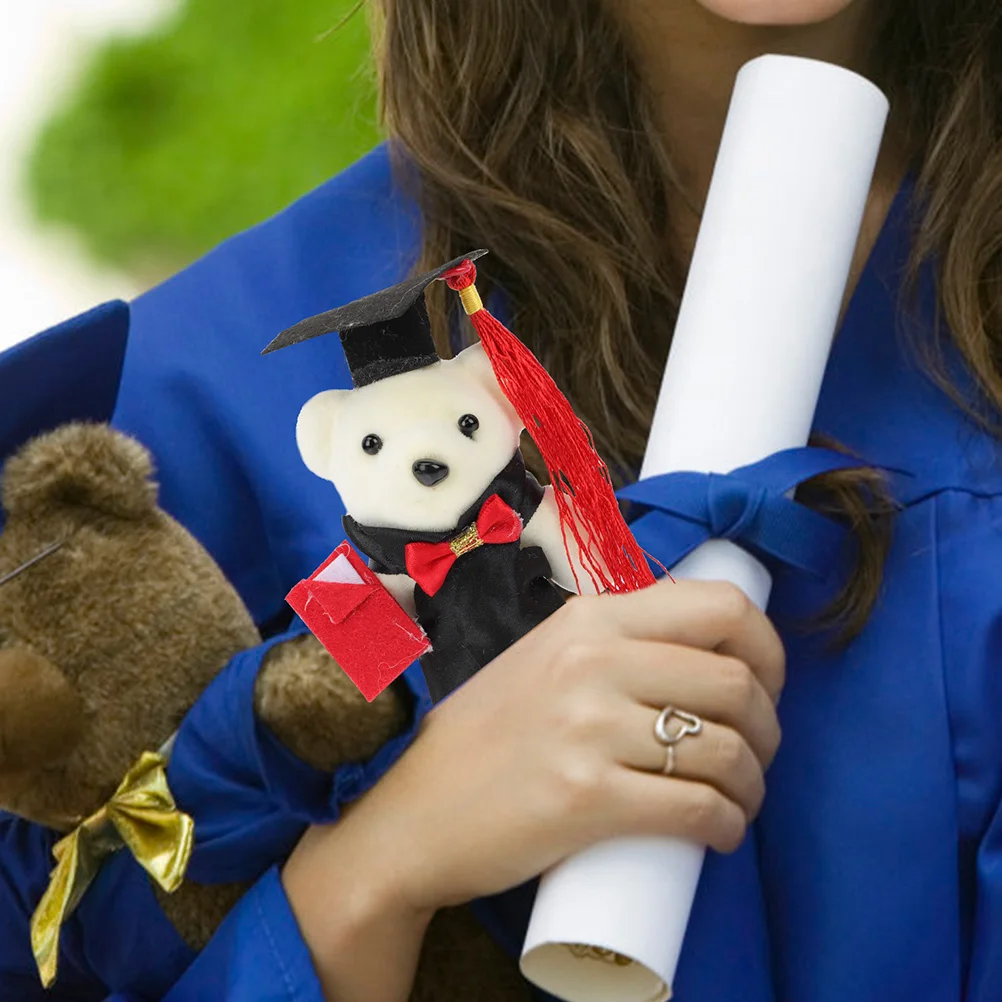 

8 Pcs Mini Doctor Bear Grad Stuffed Graduation Animal Congrats Flower Bouquet Graduate Decor