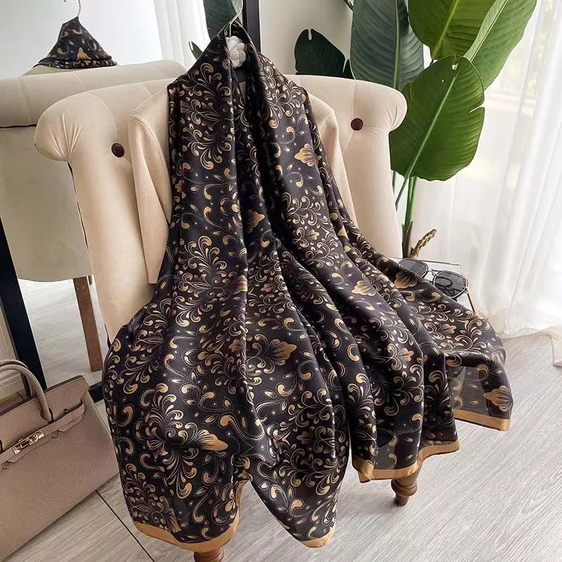 

New Spring Women Scarf Quality Shawl Silk Fashion Scarf Headscarf beach sunscreen bag headscarf scarf 1800cm*90cm