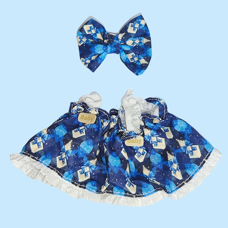 Für 17 cm Labubu V2 V3 Süßes und duftendes Windrock-Set DIY Labubu Outfit Zubehör Trendige Spielkleidung Labubu-Kleidung