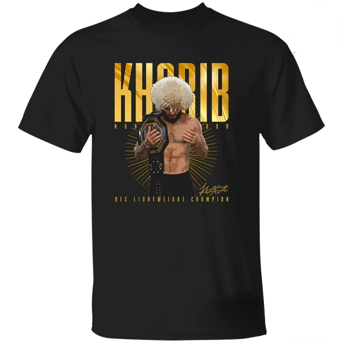 

Khabib Nurmagomedov MMA T-Shirt. Premium Cotton Short Sleeve O-Neck Mens T Shirt New S-4XL