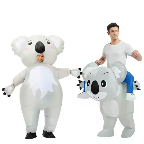 Adult Soft Cute Cosplay Dress Up Koala Soft Comfortable Breathable Party Cosplay Funny Halloween Essential Inflatable Clothes