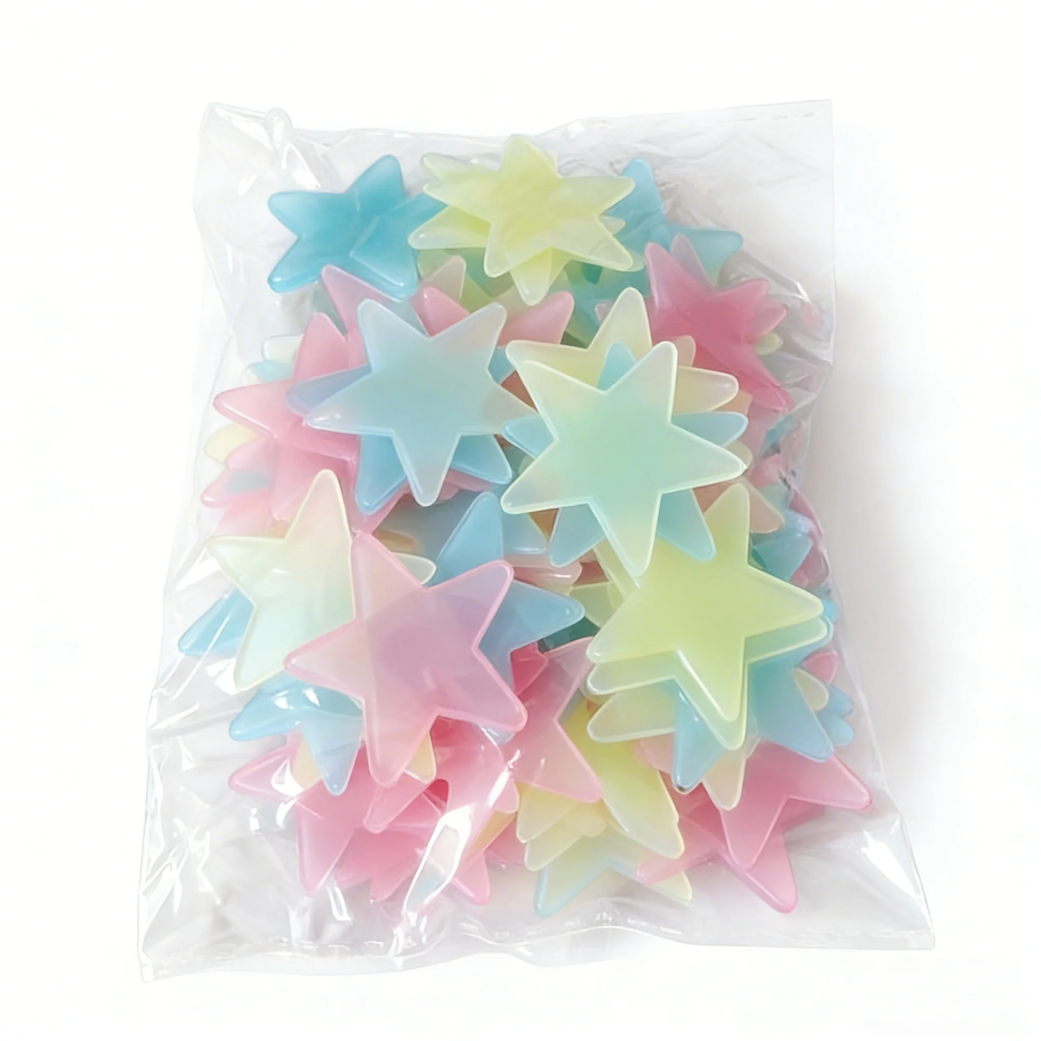 100pcs Glow In The Dark Star Stickers - Fluorescent Wall & Ceiling Decor: Bedrooms Glow Like Night Sky