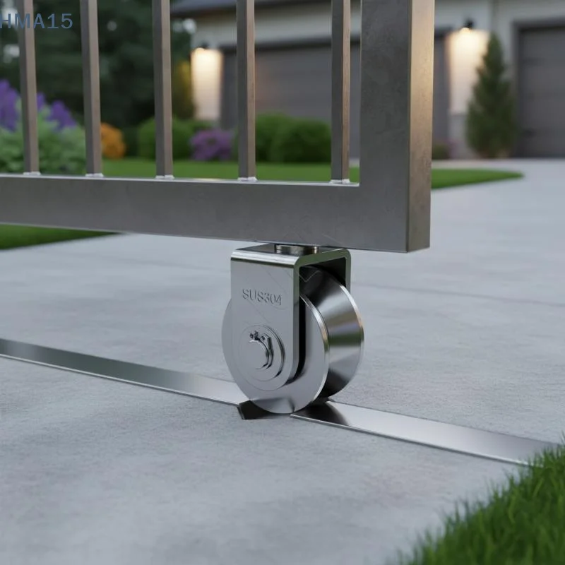【YA】Stainless Steel V/U Groove Gate Roller Wheel Heavy Duty Rustproof for Outdoor Sliding Gate Warehouse Door Accessories