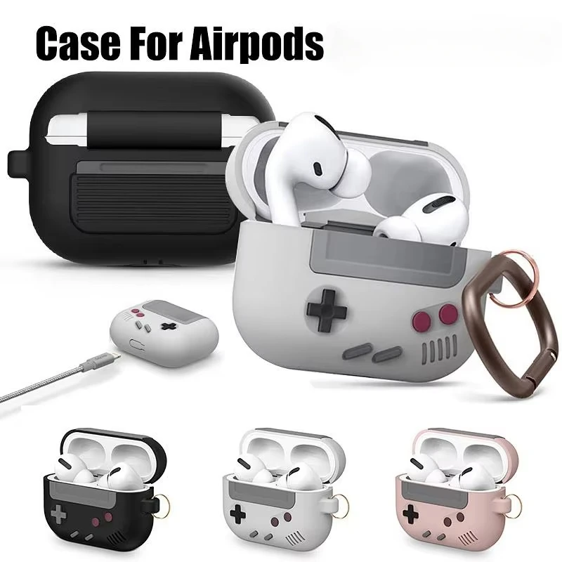 Cute Earphone Silicone Case For Airpods 4 3 Generation Pro 2 2nd Gen Protective Cover Game Console Coque Funda Shell Capa