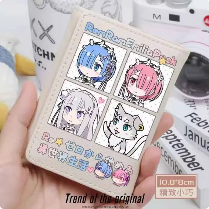 

Аниме Re:Life In A Different World From Zero Ram Rem, модный кошелек из искусственной кожи, кошелек для карт, монета, сумка для денег, подарок для косплея B579, аниме