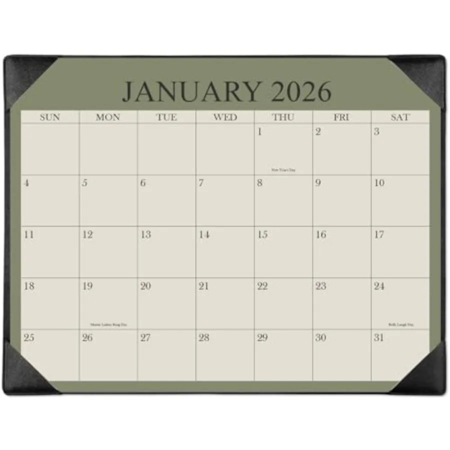 

Desk Calendar 2026 with Desktop Mat 18 Month Small Desk Pad Calendar from January 2026 to June 2027 Desk Pad Calendar 2026 for