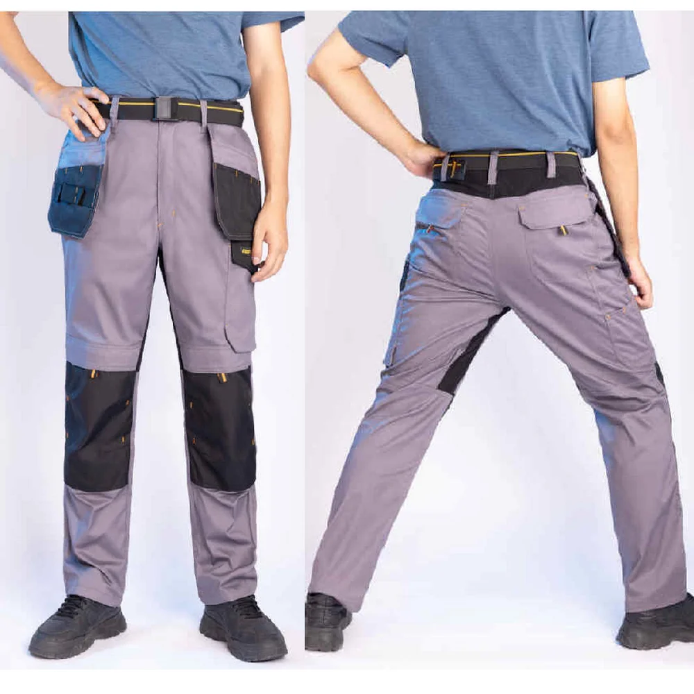 Pantalones Cargo para hombre con bolsa de herramientas colgante, pantalones de trabajo al aire libre resistentes al desgaste, pantalones elásticos multiusos con bolsillos grandes