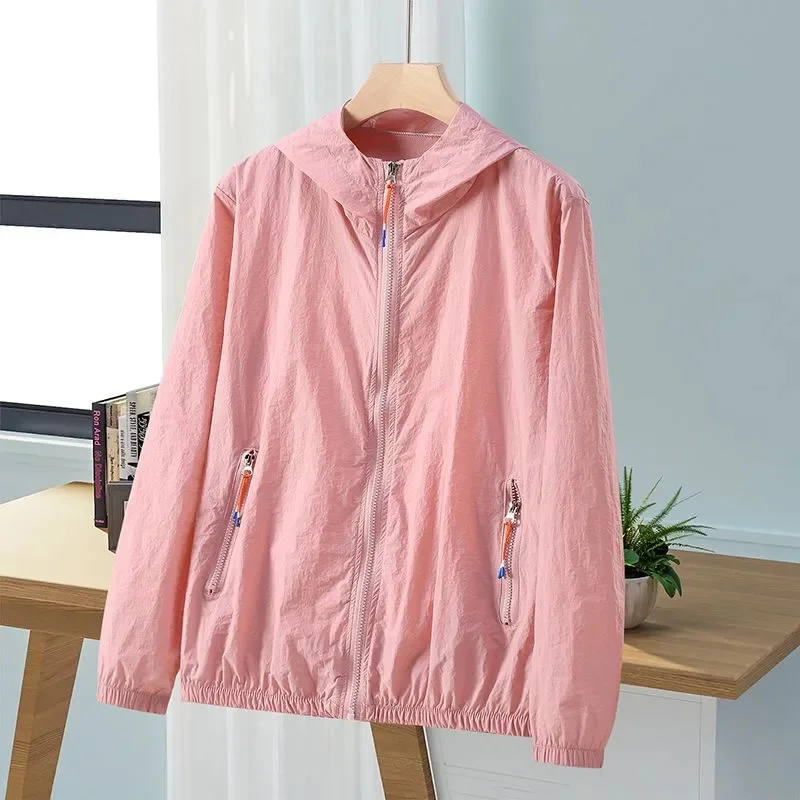 2026 Women Jacket Waterproof Windbreaker Jackets Female Hooded Summer Sunproof Windproof Coats Women's Outdoor Hiking Thin Coat