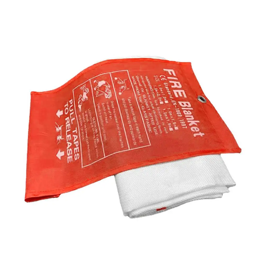 Fire Blanket Fire Flame Retardant Emergency Survival Fire Shelter Safety Cover Fiberglass Cloth Emergencies Survival Tool