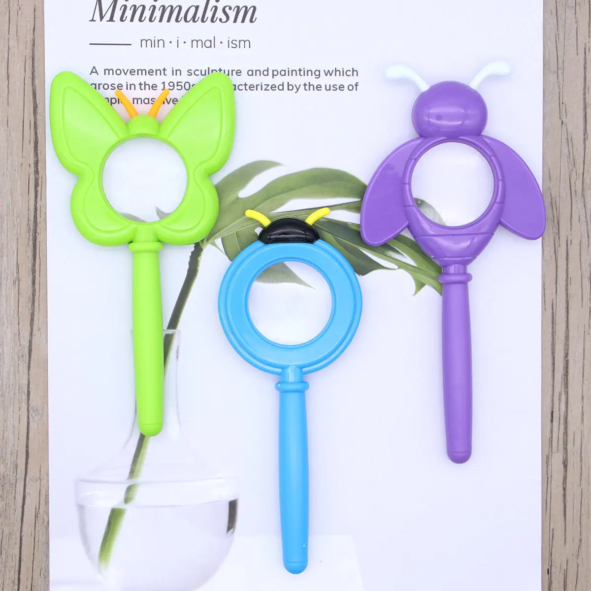 3pcs-handheld-magnifying-glass-cartoon-plastic-kids-detective-explorer-nature-observation-insect-viewer-colorful-random-colors