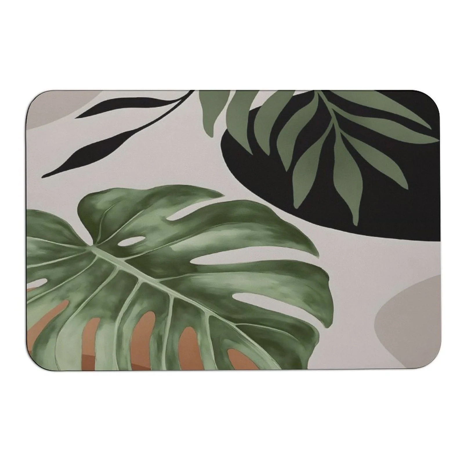Tropical Leaf Doormat - Anti-Slip, Durable Home Decor Mat for Entrance or Bathroom, 60x40cm, Unique Gift, Vibrant Design