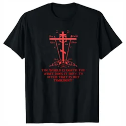 Christian Spiritual Quotes Eastern 100% Cotton O-Neck Summer Short Sleeve Casual Mens T-shirtOrthodox Golgotha Cross T-Shirt .