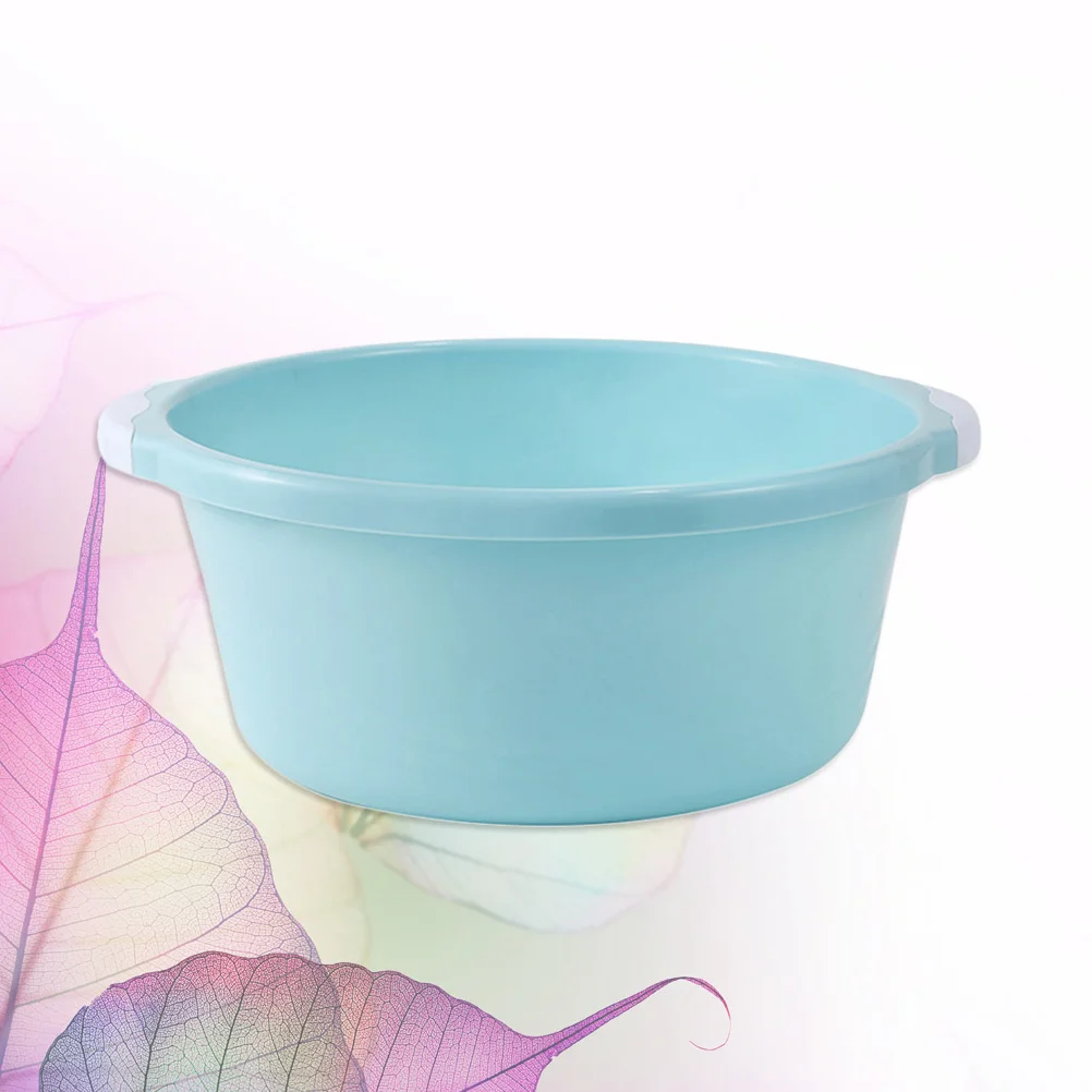 

2Pcs Plastic Wash Basin Medium Sky Blue Durable Household Foot Face Washing Basin Multipurpose Kitchen Bathroom Use